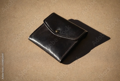 Minimalist Concept Photo Empty Wallet Casting Long Shadow