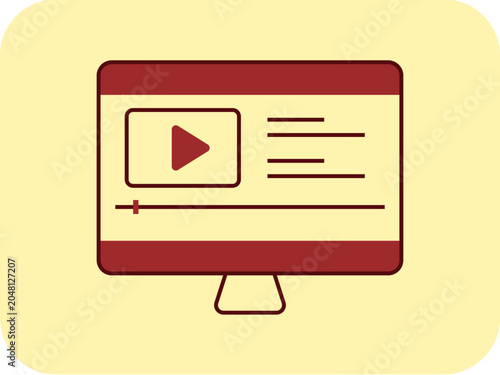 Εκτύπωση καμβά Trailer icon. Films icon. Flat vector icon concept.