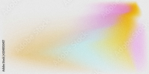 Obraz na plátne Soft grain-textured abstract backdrop with blended pastel purple, golden yellow, mint blue, and beige gradient on an off-white base