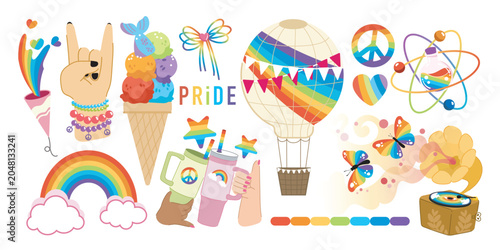 Pride Month Celebration Elements Collection