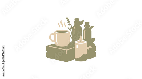 Fotografija Illustration of a cup of coffee.