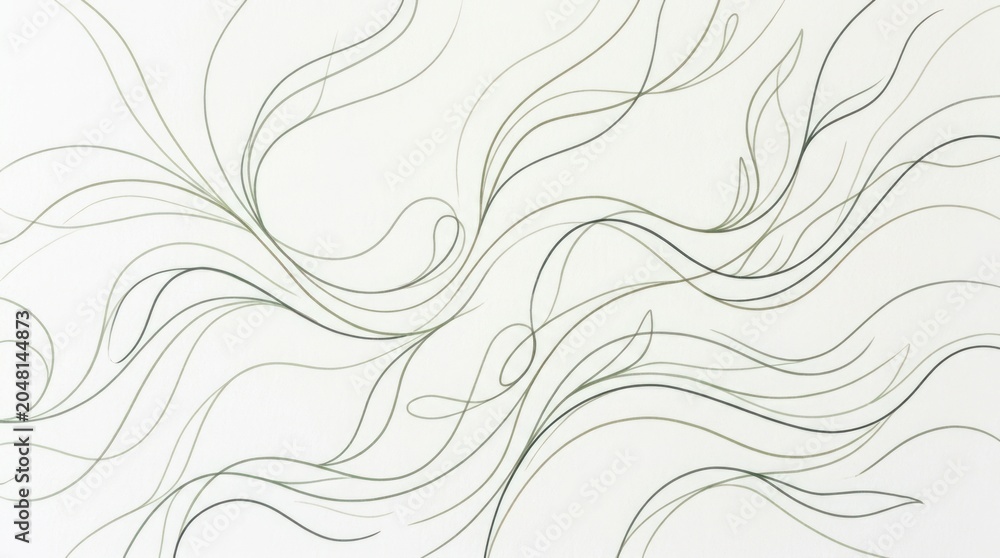 Fototapeta premium Abstract flowing lines on a light background creating a sense of movement and elegance.