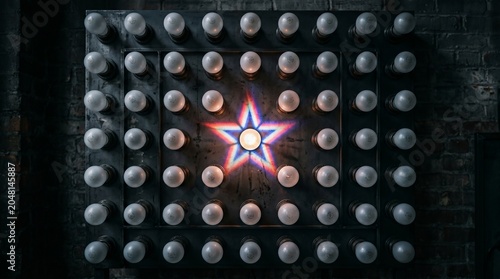 Illuminated patriotic light bulb symbolizing freedom, inspiration, innovation, and the spirit of Independence Day.