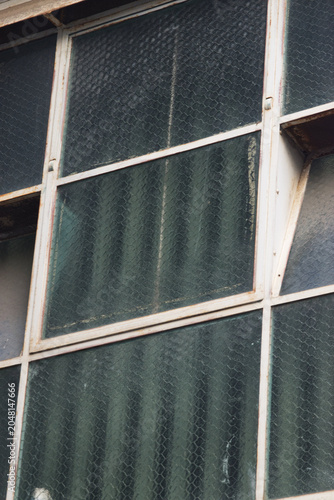 Photos Wire reinforced industrial building opaque windows