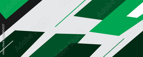 фотографія Geometric green abstract background. Vector illustration
