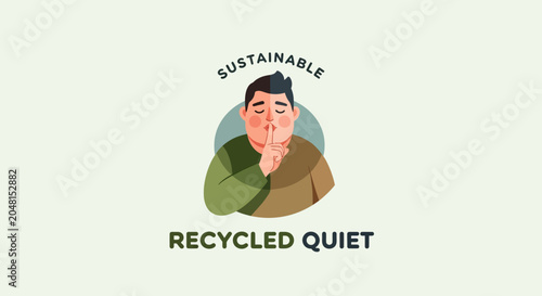 Man making silence gesture with finger on lips for quiet concept