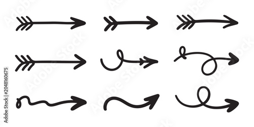 Ethnic tribal arrow vectors featuring feather details and wavy line paths for decorative layouts.