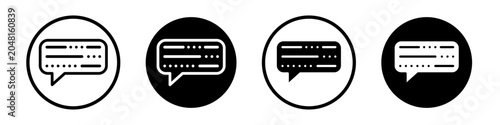 Fotografia Morse code icons pack in black and white versions for web.