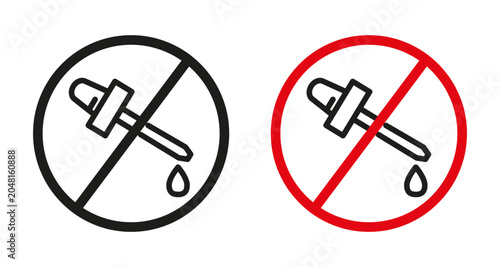 Vászonkép No artificial flavor icons pack in black and white versions for web
