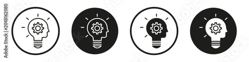 Realization icons pack in black and white versions for web.