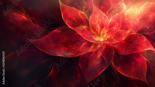 Abstract red flowers