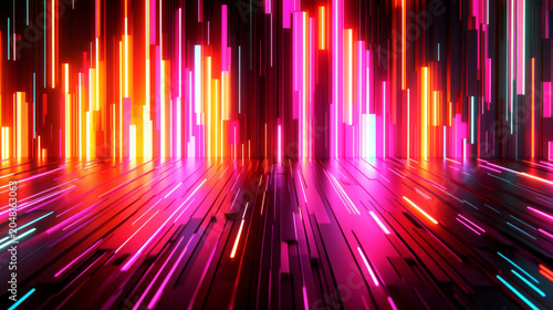 Glowing colored lines