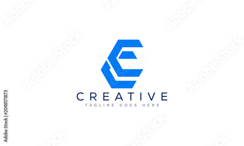 Modern letter e logo design concept