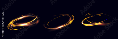 Foto Curve golden line light effect