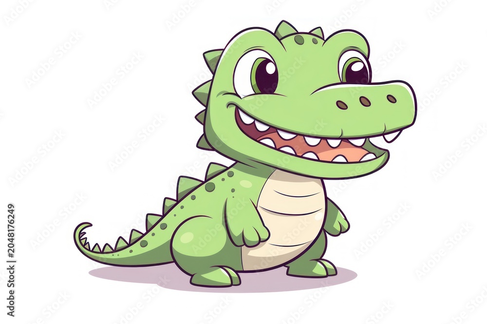 Fototapeta premium Crocodilecartoon style animal crocodile reptile.