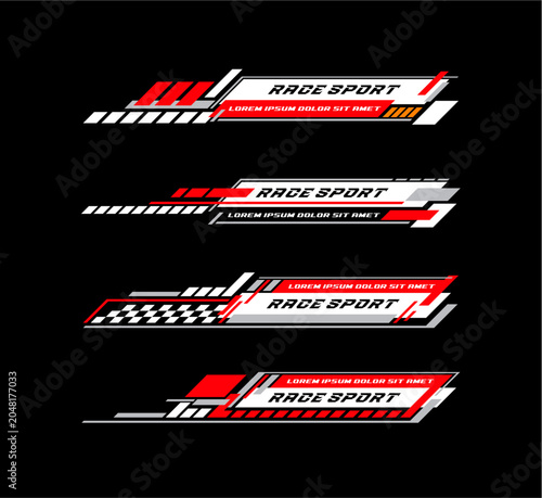 Sport car stripe stickers race flag checkered flag racing stripes stickers 

car