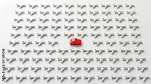 Conceptual image illustrating the growing preference for road trips over air travel during periods of higher travel costs.