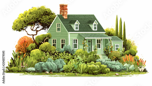Foto Green City Green Village Eco friendly house, green home, sustainable living, eco