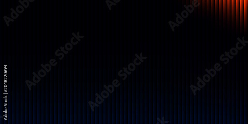 Abstract image featuring a stark, dark background with a minimalist vertical line pattern, highlighted by a single vibrant orange light source on the top right corner.