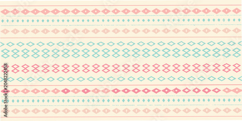 Fotografía Diamond pattern with alternating colors on a cream background