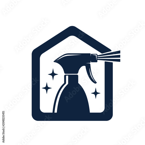 Tableau sur toile Spray bootle logo. vector design
