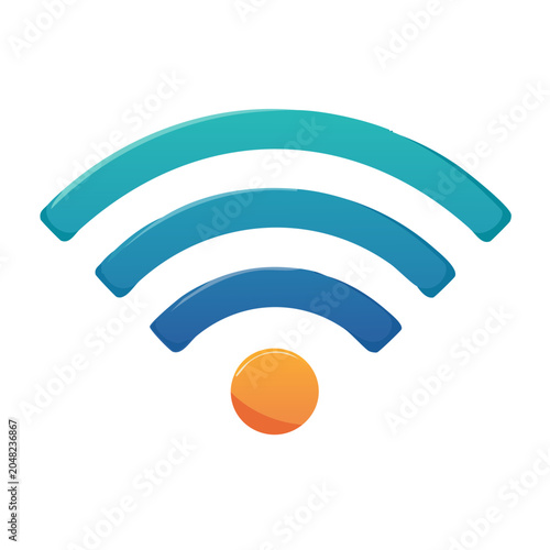 Wifi Signal Icon with Gradient Colors