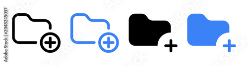 Icon Add Data Featuring various visual styles of lines, blue lines, and glyphs, this professional icon collection is ideal for websites, mobile apps, SaaS platforms, UI kits, dashboards, software inte