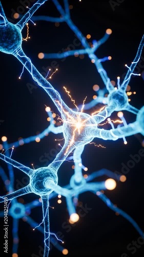 Neural Connections Brain Network AI Vertical 4K 06