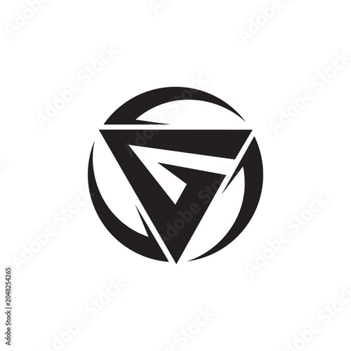 Initial Letter G Logo in Circle Shape Origami Style. Usable for Business and Branding Logos. Flat Vector Logo Design Symbol Template Elemen