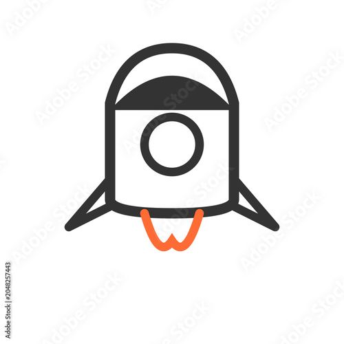 Software Deployment DevOps Tool Rocket Launch Vector Icon