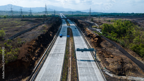 Photography Modern road infrastructure aerial photography India
Transportation corridor thro