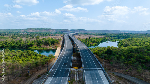 Photography Samruddhi Mahamarg Drone Shot Maharashtra India