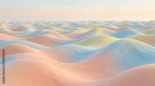 Soft Pastel Wavy Abstract Background with Gentle Colors