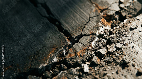 Detailed Cracked Asphalt Surface Texture Background