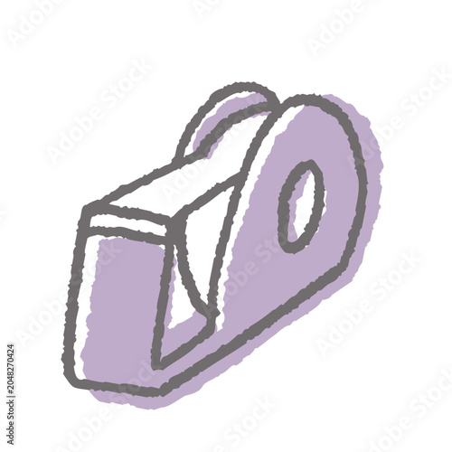 テープの貼られている一枚のメモのカラーイラスト