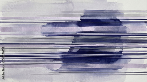 Abstract Watercolor Stripes and Washes Background