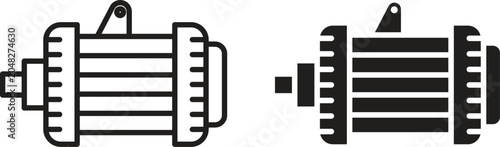 Cuadro en lienzo Car alternator icon vector collection