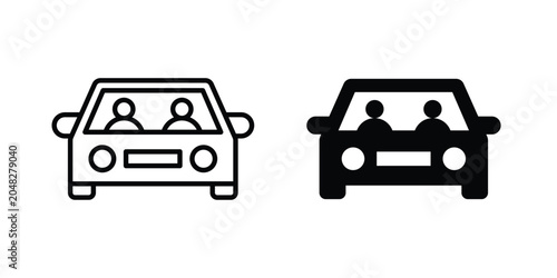 фотографія Carpool share icon pack in black vector type