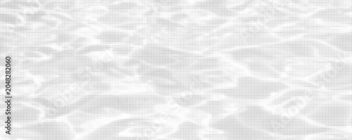 Blue halftone water surface with ripple waves and sunlight reflection. Ocean, sea or pool water top view with dot retro photocopy and comic bitmap texture. Halftone summer backdrop. Collage vector bg
