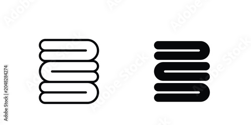 фотографія Neat fold clothes icon pack in black vector type