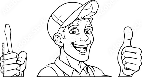 An electrician handyman or ...