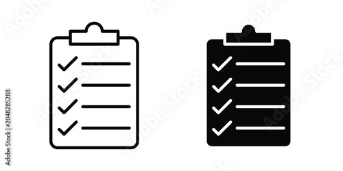 Tableau sur toile Planning icon pack in black vector type