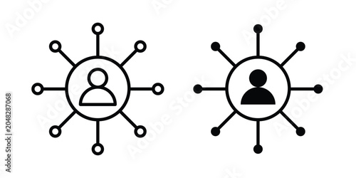 Foto Stakeholders icon pack in black vector type