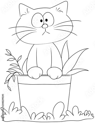 Coloring pages of cute cartoon pets.
