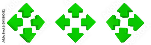resize arrow icon 3d render