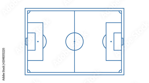 Foto Professional Football Pitch Vector Illustration
