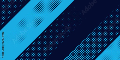 Sporty background with minimalist geometric shapes and diagonal dotted lines. Modern design with trendy halftone dot decoration. Vector illustration EPS. 2