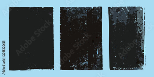 Cuadro en lienzo Distressed Grunge Rectangular Shapes On Light Blue Background