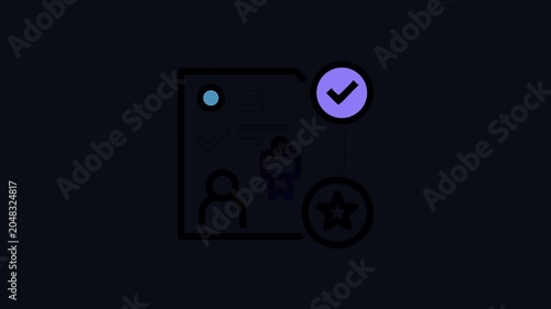 Modern minimalist graphic design showing task completion and status