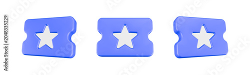 tiket icon 3d rendering